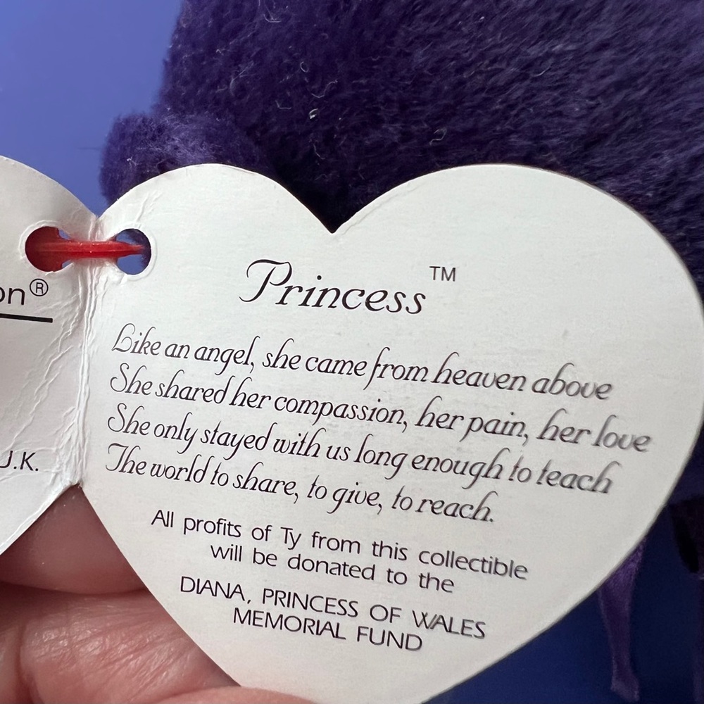Ty Beanie Babies 1997 Diana “Princess” of Wales Memorial Fund - Picture 3 of 7